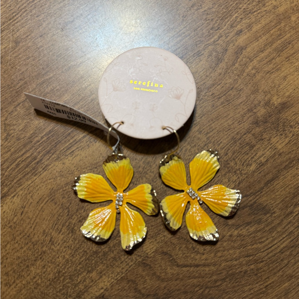 Yellow Floral Earrings
